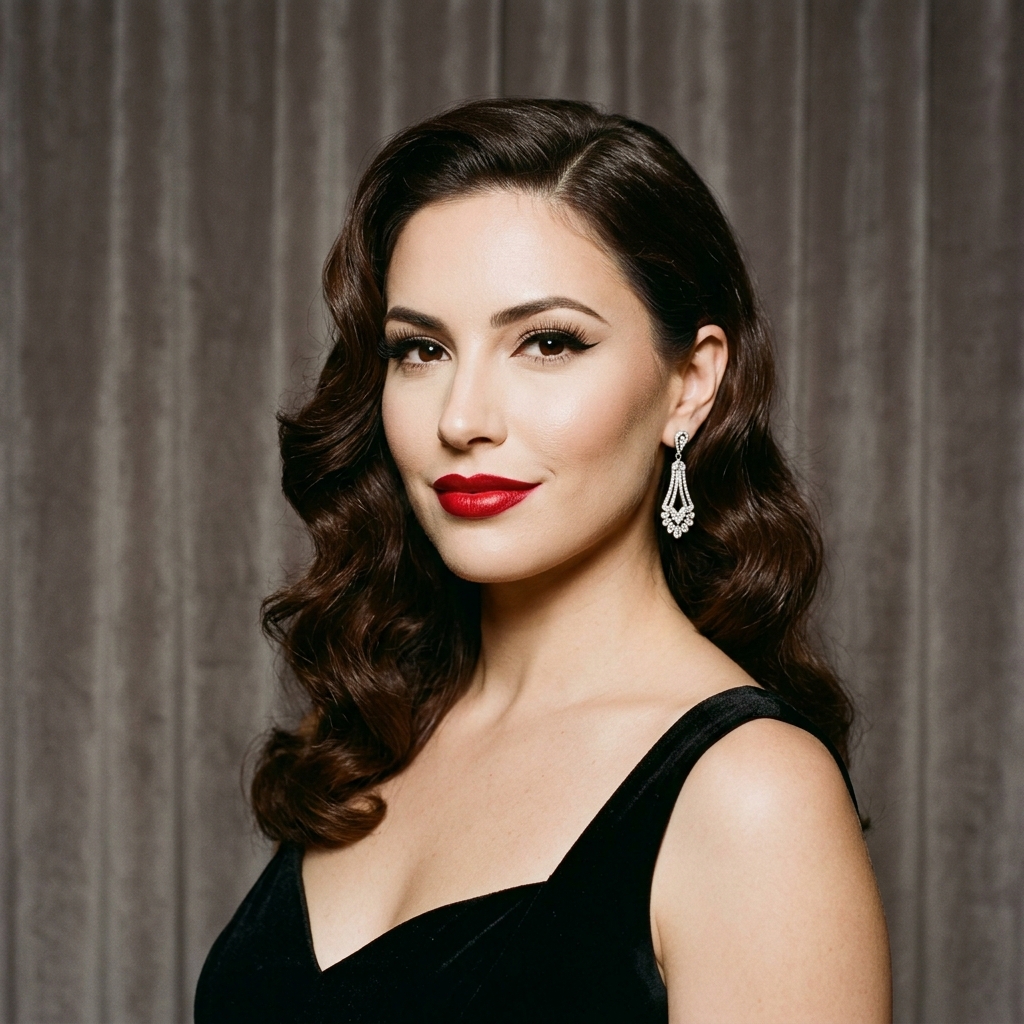 Classic red carpet glam makeup