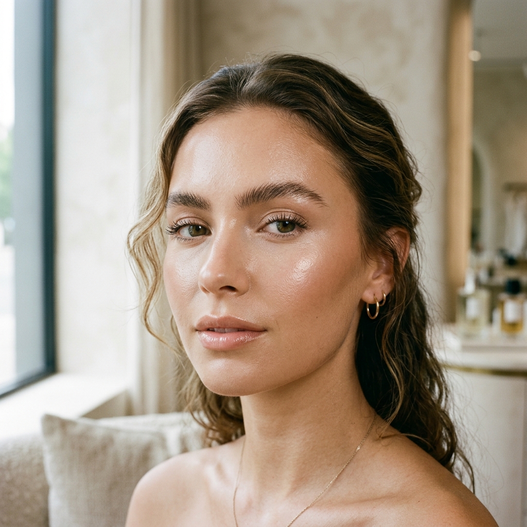 Minimal luxury skin finish makeup